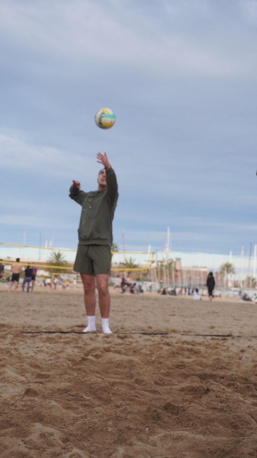 Beach volley moment