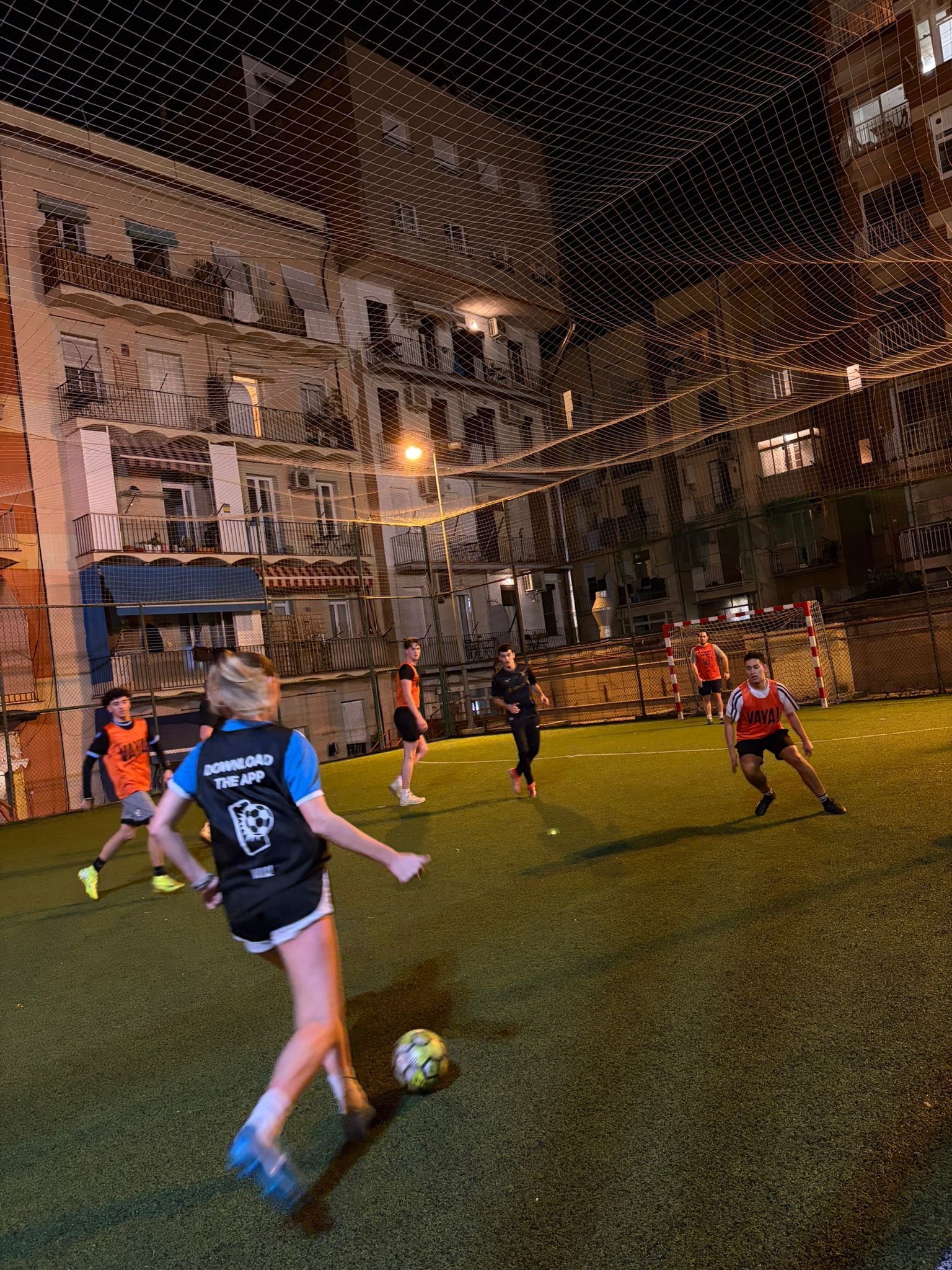 Night football pitch
